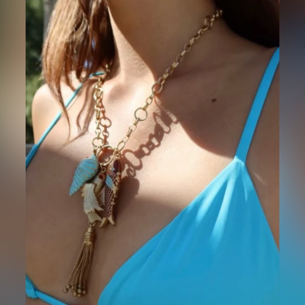 Blue Marina MONTEREY NECKLACE. Fishermen necklace, so cute! Never worn.